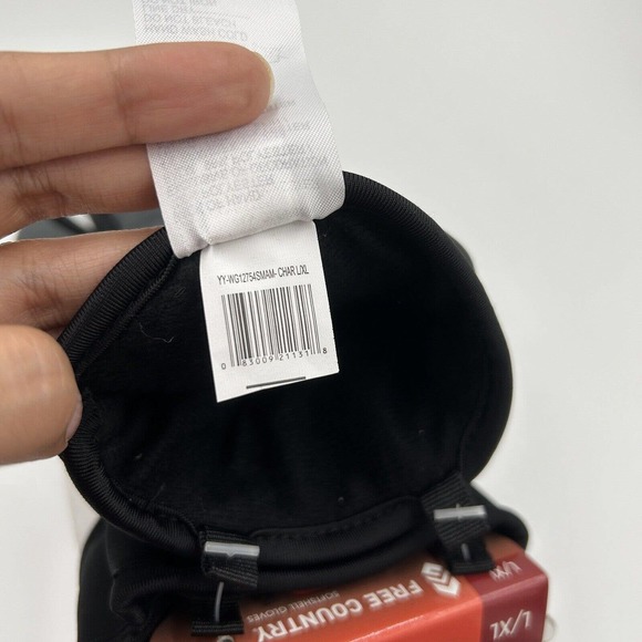 Free Country Gloves Mens L/XL Gray Softshell Touchscreen Compatible Snow Outdoor - Picture 7 of 8